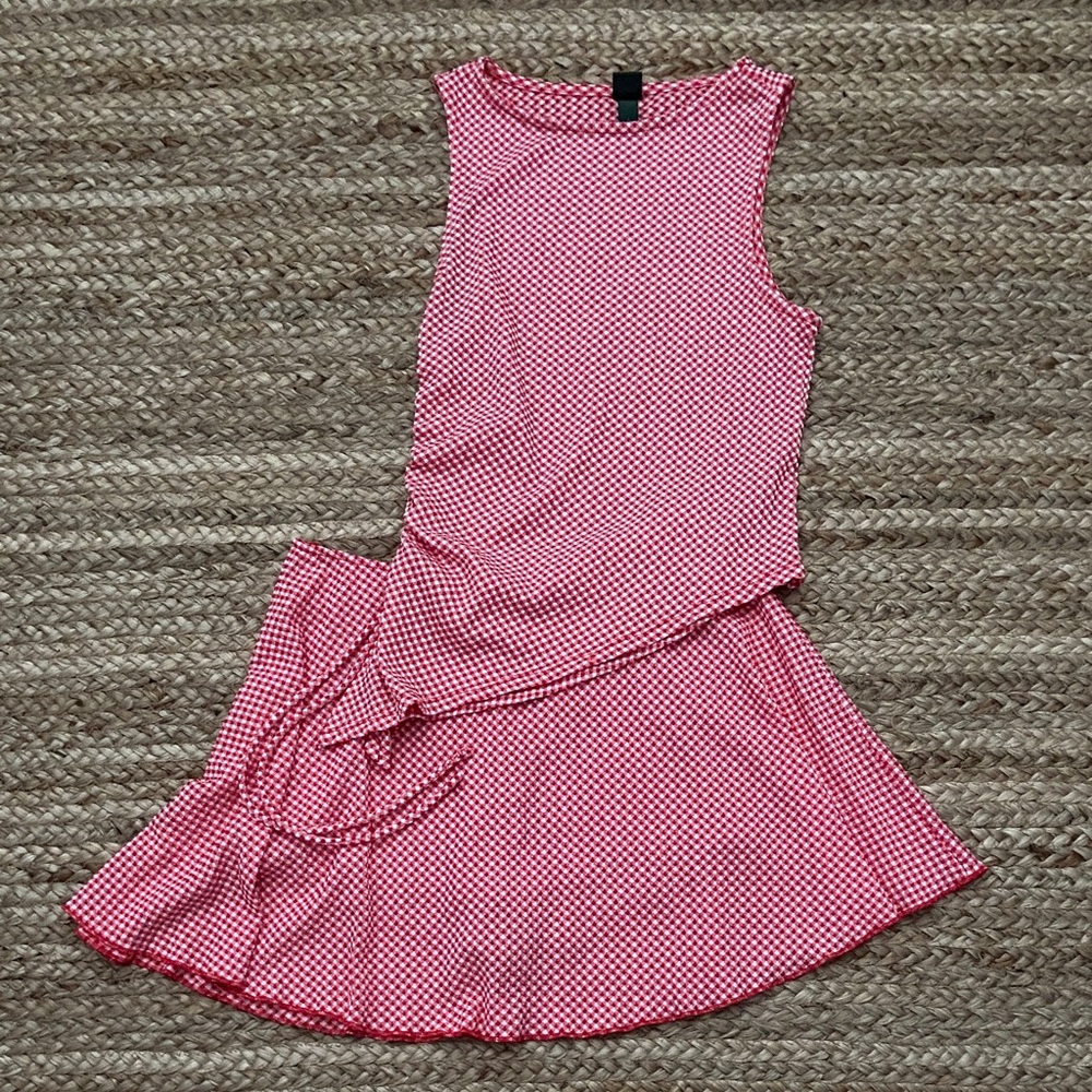 Red/White Gingham Tank + Skort Set